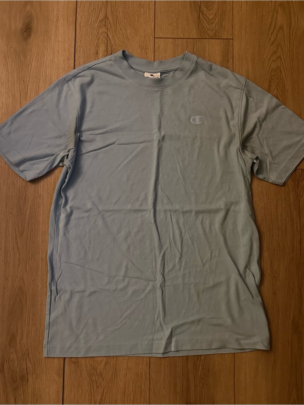 Champion Short Sleeve Crewneck T-Shirt in Pale Blue